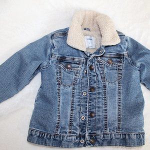 Old Navy Sherpa-Lined Jean Jacket for Girls Size 4